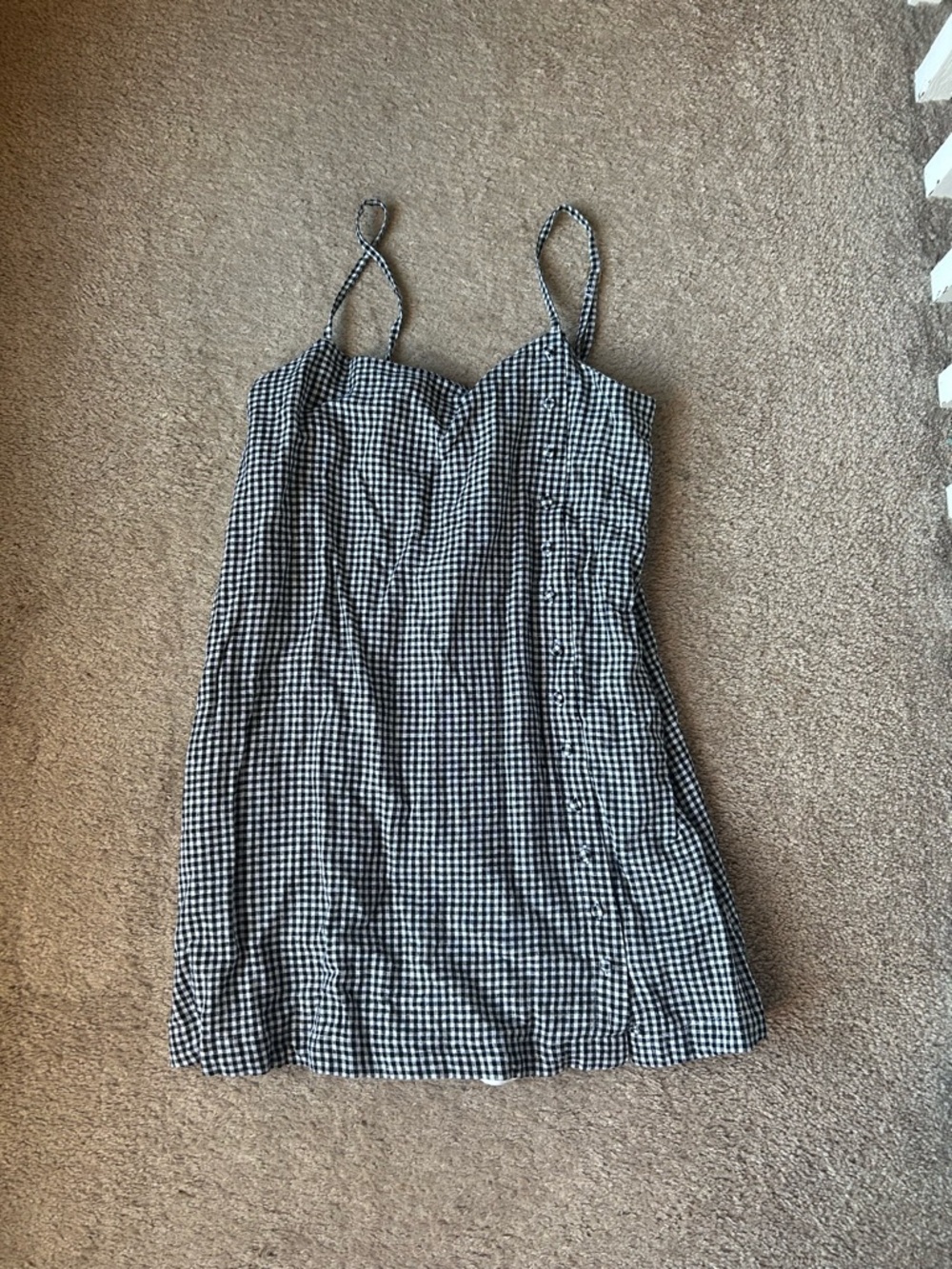 Abercrombie & Fitch Black and White Gingham Romper